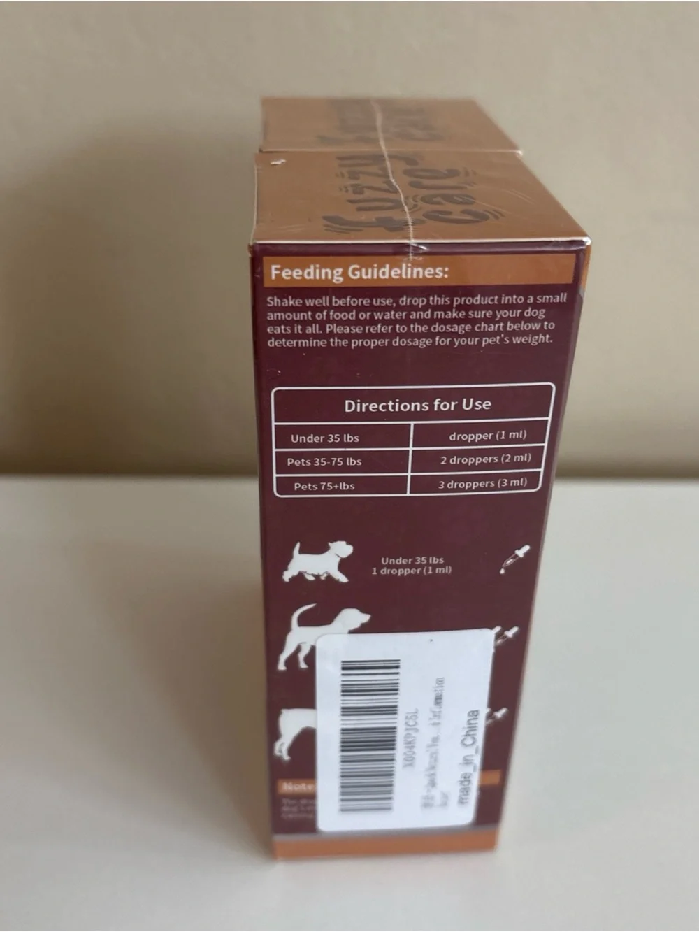 Fuzzycare Dog Yeast Infection Support Liquid 60mlX2 Bacon Flavored Natural Drops